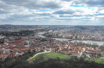 Obraz premium Panorama of Prague city. Czech Republic, Prague. 