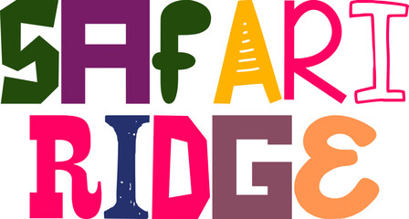 Safari Ridge Typography Illustration for Infographic, Motion Graphics, Flyer, Packaging
