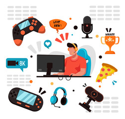 Bloggers play live streaming games in their channels in a worldwide.