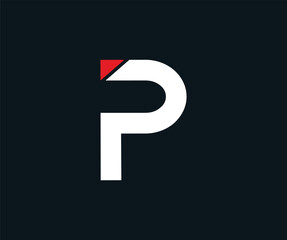 P letter logo and alphabet design illustration