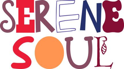 Serene Soul Calligraphy Illustration for Book Cover, Motion Graphics, Magazine, Packaging