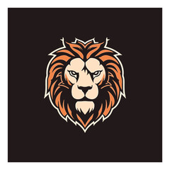 Plakat lion head logo vector editable