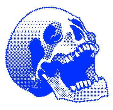Retro Old Skull Vintage Arcade Skull 