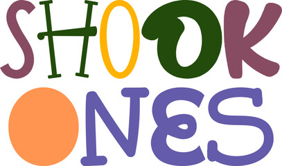 Shook Ones Calligraphy Illustration for Presentation , Label, Bookmark , T-Shirt Design