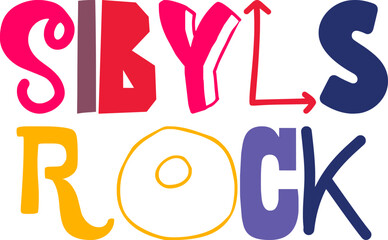 Obraz premium Sibyls Rock Calligraphy Illustration for Bookmark , Icon, Packaging, Decal