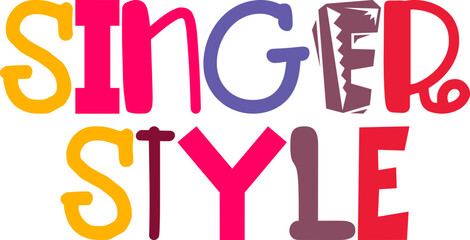 Singer Style Hand Lettering Illustration for Presentation , Brochure, Infographic, Banner