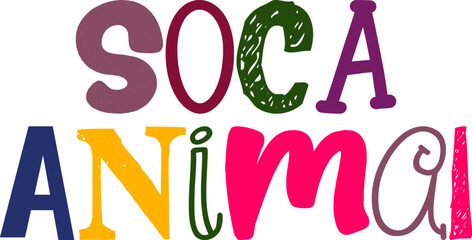Obraz premium Soca Animal Calligraphy Illustration for Infographic, Newsletter, Presentation , Motion Graphics