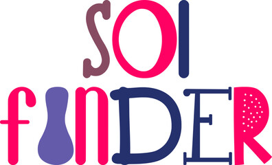 Sol Finder Calligraphy Illustration for Gift Card, Icon, T-Shirt Design, Book Cover