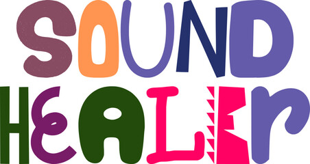 Sound Healer Calligraphy Illustration for Magazine, Social Media Post, Mug Design, Infographic