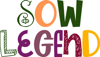 Sow Legend Typography Illustration for Stationery, Flyer, Packaging, Logo