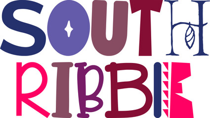 South Ribble Typography Illustration for Presentation , Decal, Infographic, Motion Graphics