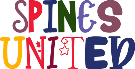 Spines United Typography Illustration for Newsletter, Stationery, Flyer, Poster