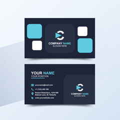 Fototapeta na wymiar Business card design template, Clean professional business card template, visiting card, business card template.