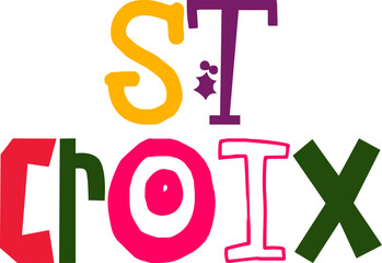 St Croix Typography Illustration for Motion Graphics, Flyer, Logo, Poster