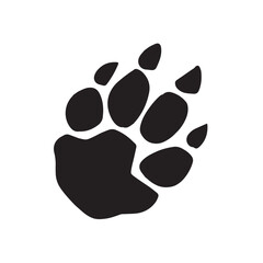 Panthers Paw Vector, Icon, White Background 