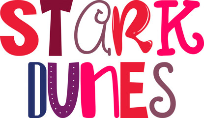 Stark Dunes Typography Illustration for Presentation , Book Cover, Newsletter, Logo