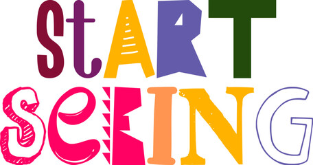 Start Seeing Calligraphy Illustration for Packaging, Motion Graphics, Decal, Brochure