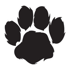 Panthers Paw Vector, Icon, White Background 