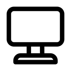 computer of user interface outline icon set