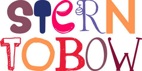 Stern Tobow Hand Lettering Illustration for Label, Presentation , Gift Card, Decal