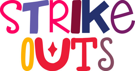 Strike Outs Calligraphy Illustration for Flyer, Label, Gift Card, Magazine