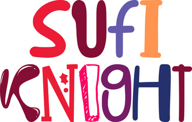 Sufi Knight Calligraphy Illustration for Newsletter, Magazine, Poster, Sticker 