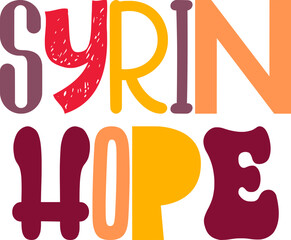 Syrin Hope Hand Lettering Illustration for Logo, Newsletter, Banner, Brochure