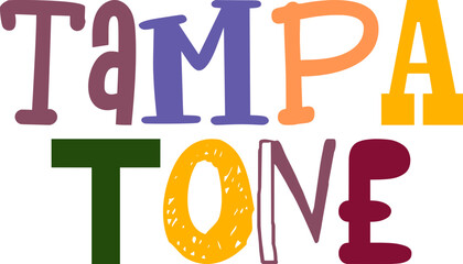 Tampa Tone Typography Illustration for Mug Design, Brochure, T-Shirt Design, Banner