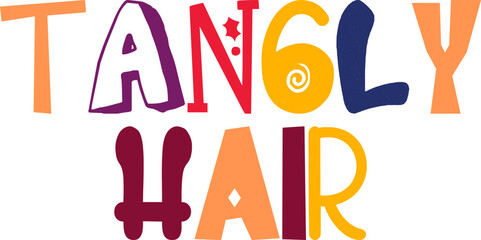 Tangly Hair Calligraphy Illustration for Infographic, Flyer, Motion Graphics, Presentation 