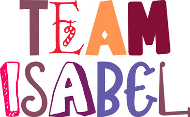 Team Isabel Calligraphy Illustration for Stationery, Book Cover, Packaging, Presentation 