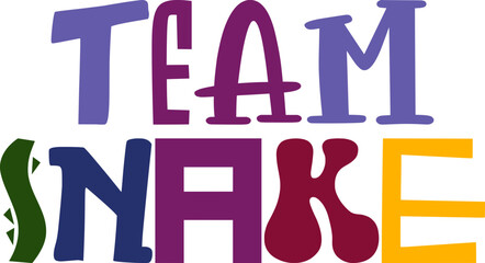 Team Snake Calligraphy Illustration for Mug Design, Flyer, Newsletter, Magazine
