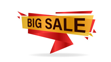 red ribbon with text - Big Sale