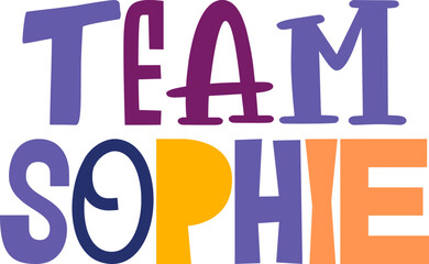 Team Sophie Calligraphy Illustration for Book Cover, Postcard , Decal, Infographic