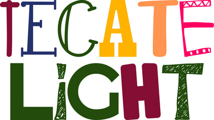 Tecate Light Hand Lettering Illustration for Sticker , Motion Graphics, Packaging, Stationery