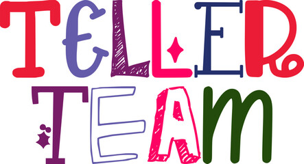 Teller Team Typography Illustration for Poster, Book Cover, Social Media Post, Magazine