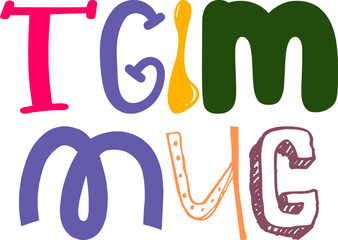 Tgim Mug Calligraphy Illustration for Logo, Motion Graphics, Decal, Brochure