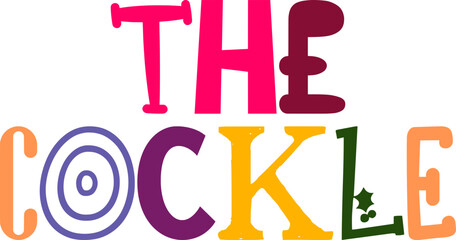 The Cockle Typography Illustration for Sticker , Presentation , Motion Graphics, Bookmark 