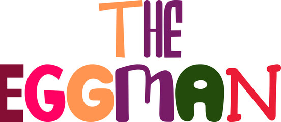 The Eggman Calligraphy Illustration for Social Media Post, Magazine, Stationery, Icon