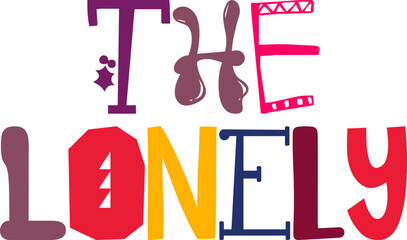 The Lonely Calligraphy Illustration for Banner, Sticker , Infographic, Stationery