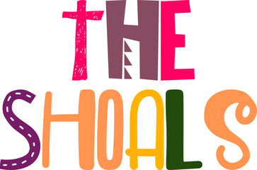 The Shoals Hand Lettering Illustration for Icon, Motion Graphics, Presentation , Label