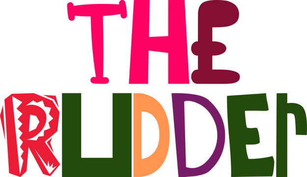 The Rudder Typography Illustration for Mug Design, Newsletter, Gift Card, Poster - Powered by Adobe