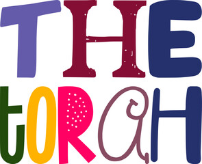 The Torah Hand Lettering Illustration for Label, Decal, Flyer, Magazine