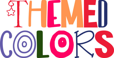 Themed Colors Calligraphy Illustration for Icon, Brochure, Bookmark , Flyer