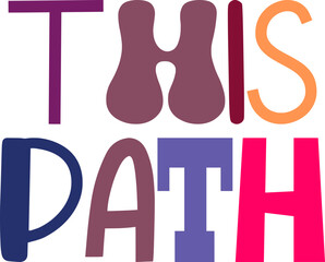 This Path Calligraphy Illustration for Banner, Packaging, Brochure, Gift Card