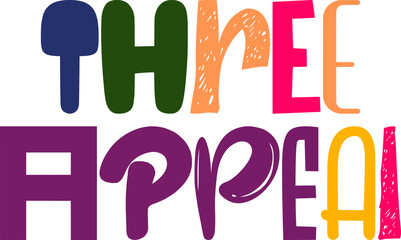 Three Appeal Calligraphy Illustration for Poster, Infographic, Bookmark , Newsletter