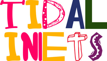 Tidal Inlets Hand Lettering Illustration for Icon, Gift Card, Social Media Post, Flyer