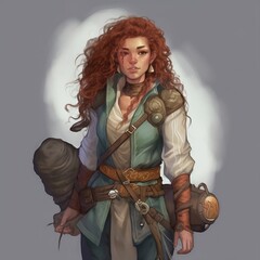 Girl adventurer dungeons and dragons 