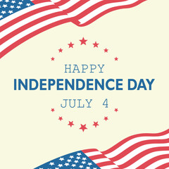 happy Independence Day. USA national holiday 4th july, modern background vector illustration