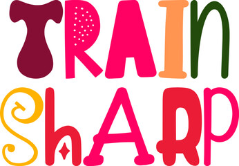 Train Sharp Calligraphy Illustration for Banner, Motion Graphics, Infographic, Icon
