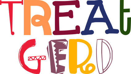 Treat Gerd Hand Lettering Illustration for Label, Decal, Stationery, Magazine